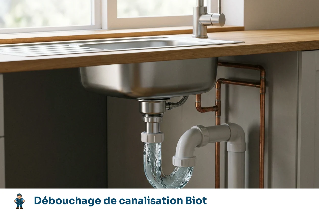 Débouchage de canalisation à Biot