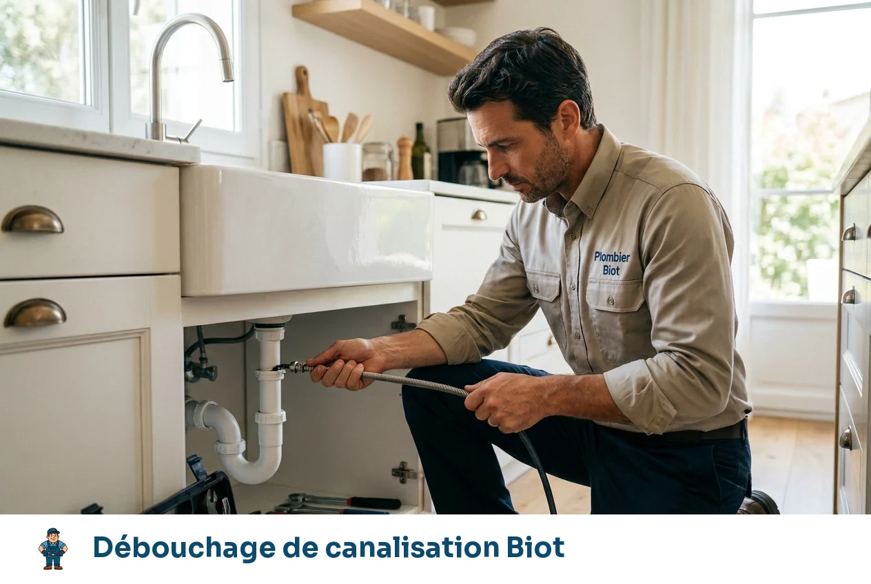 Débouchage de canalisation à Biot