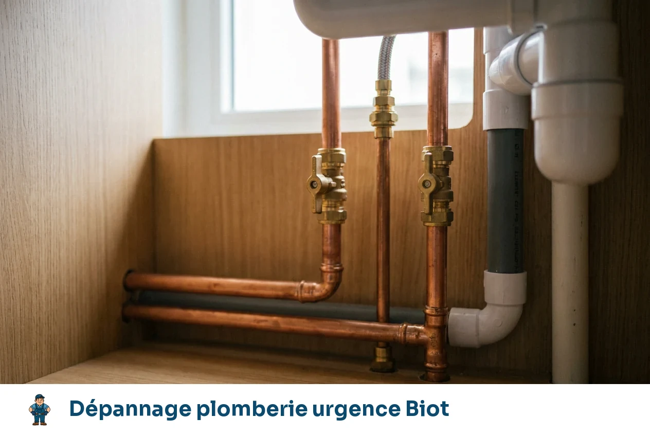 Dépannage plomberie urgence à Biot