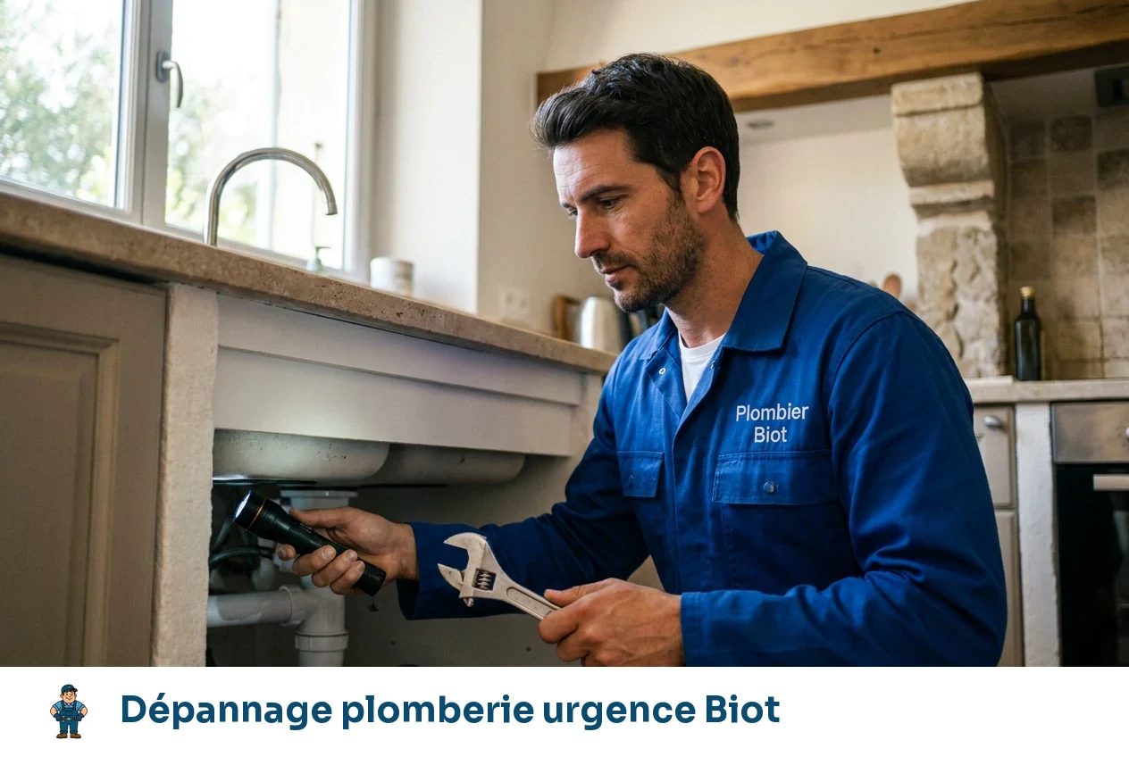 Dépannage plomberie urgence à Biot