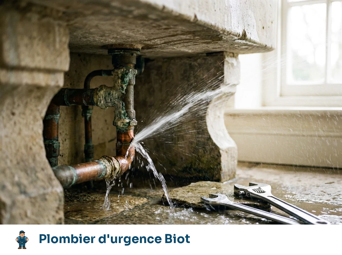 Plombier d'urgence à Biot