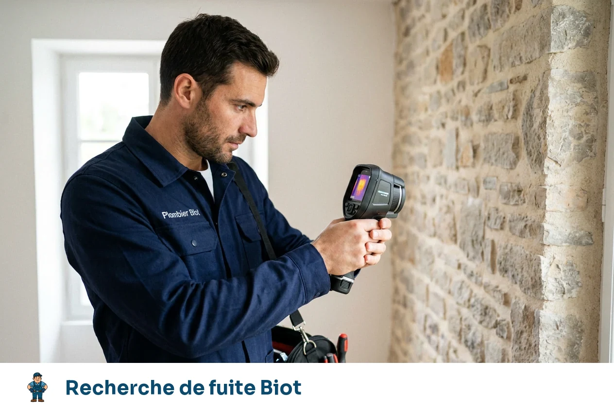 Recherche de fuite à Biot