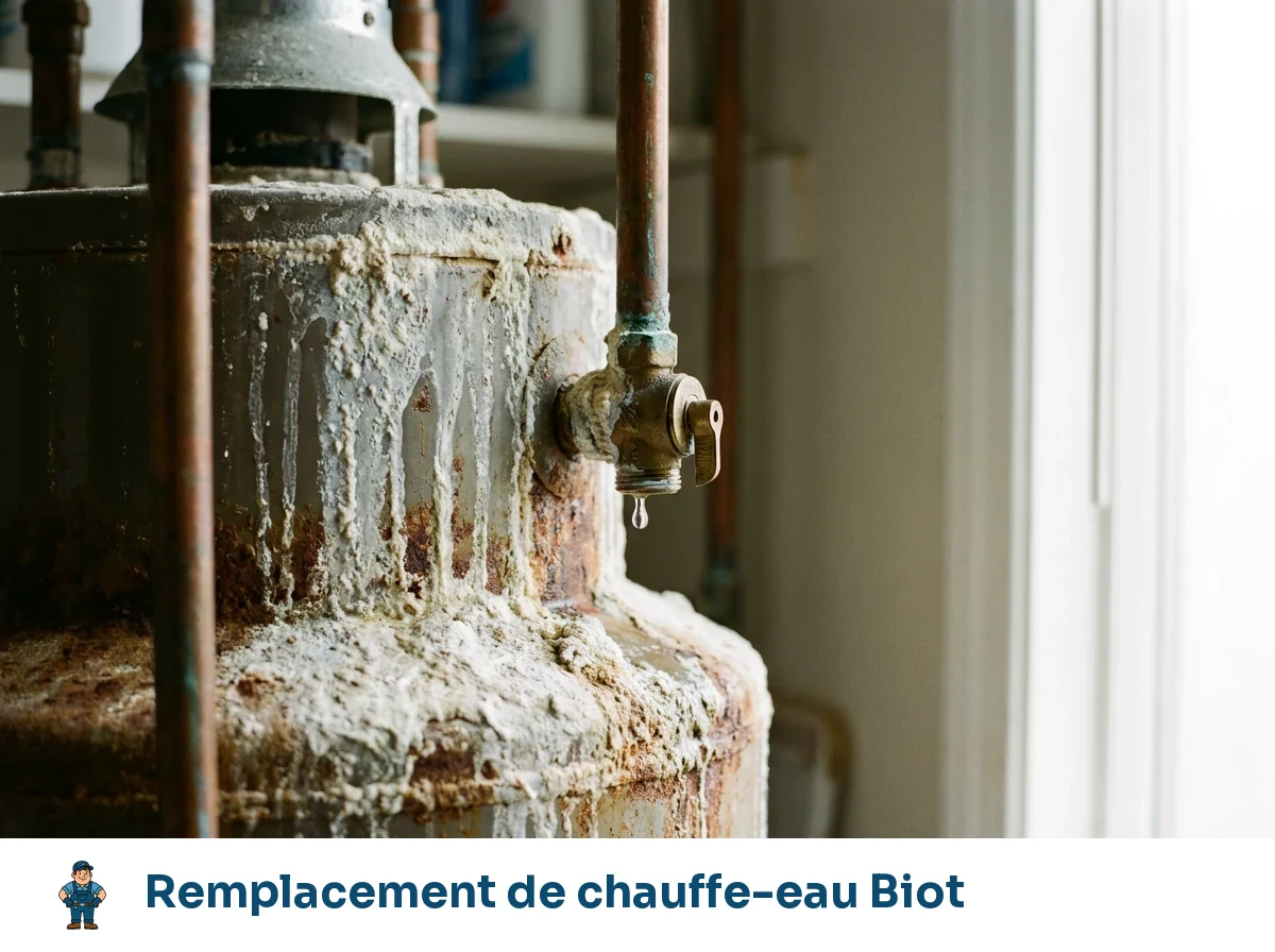 Remplacement de chauffe-eau à Biot