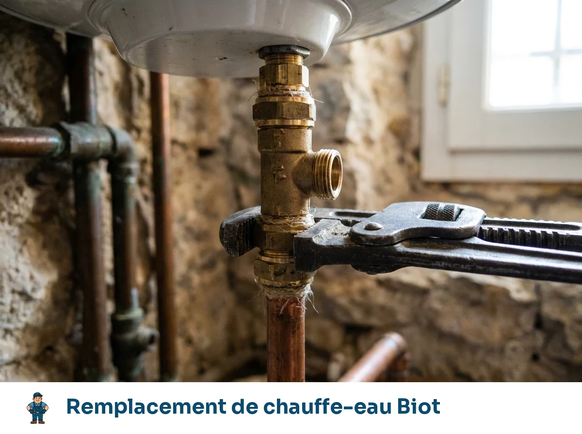 Remplacement de chauffe-eau à Biot