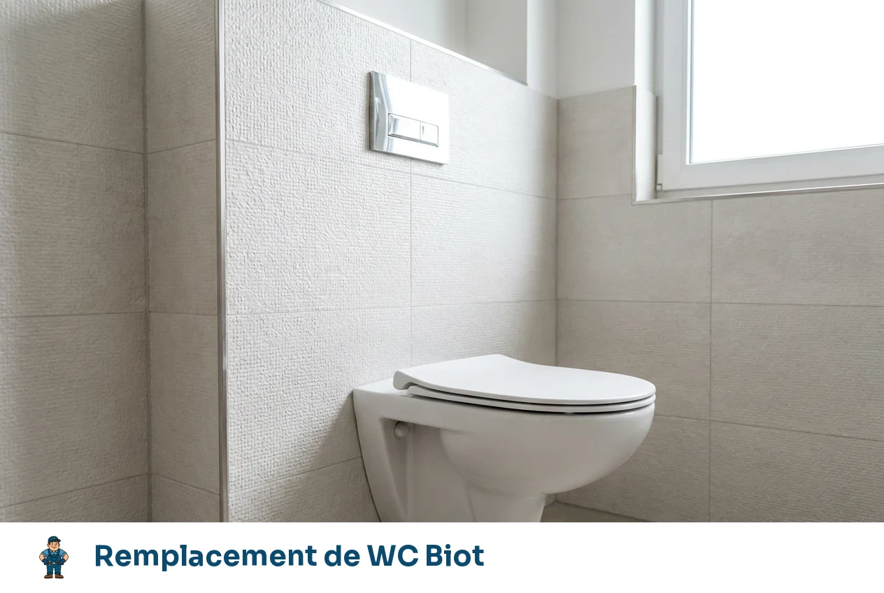 Remplacement de WC à Biot