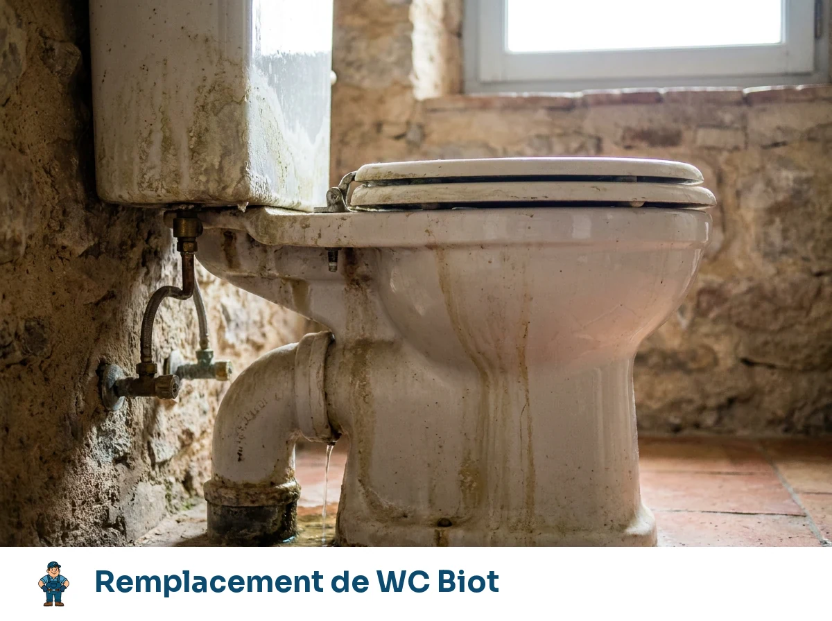 Remplacement de WC à Biot