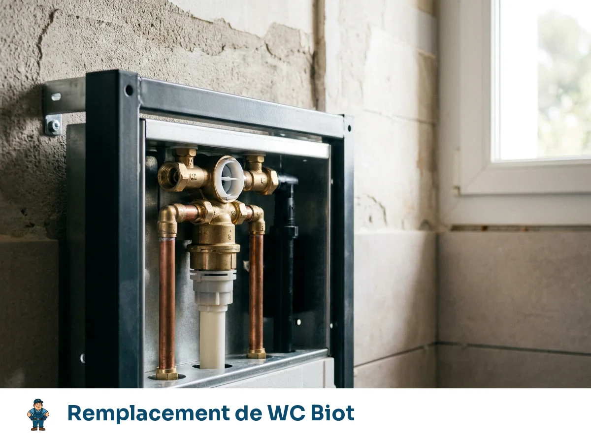 Remplacement de WC à Biot