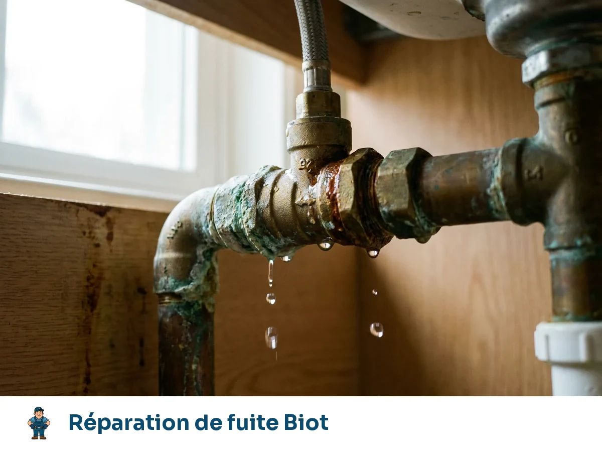 Réparation de fuite à Biot