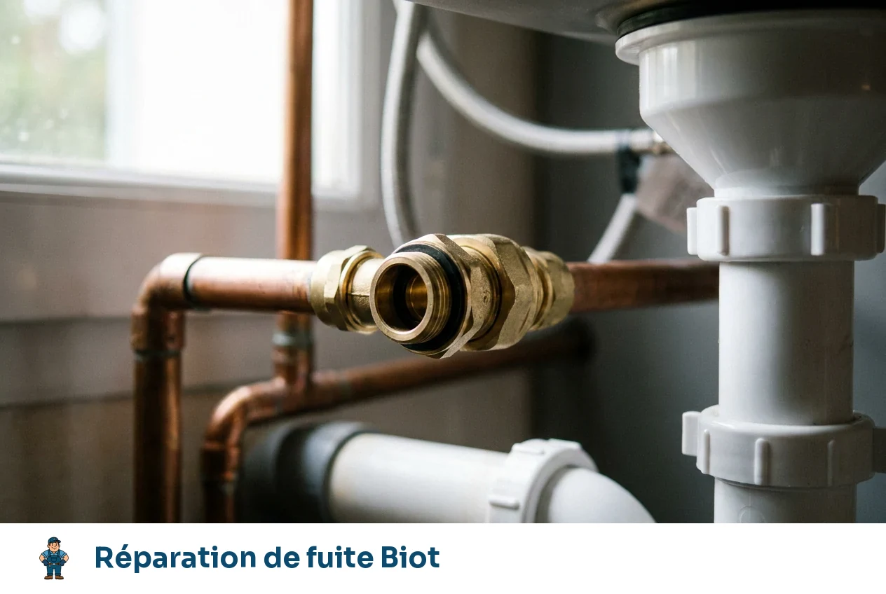 Réparation de fuite à Biot