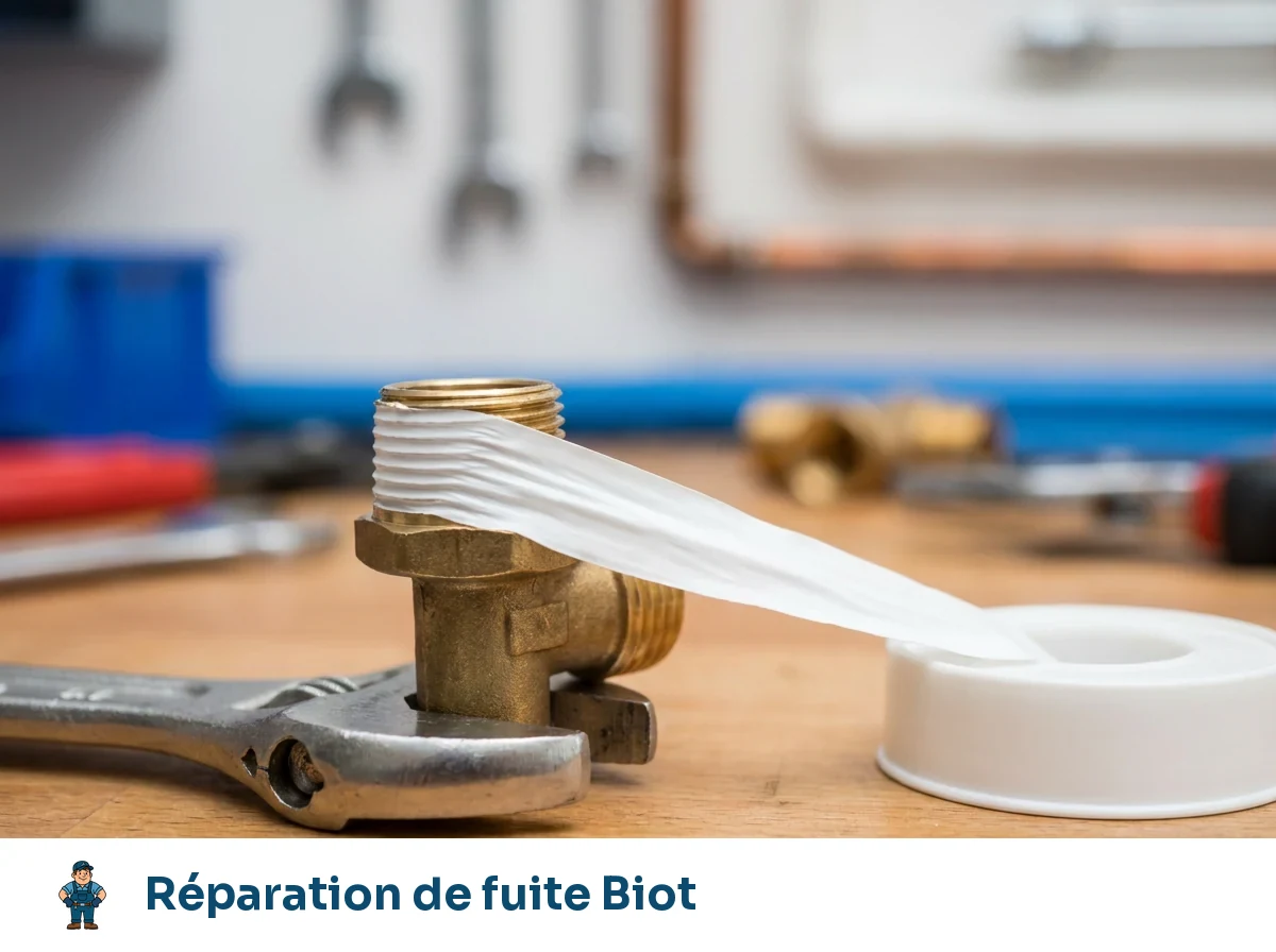 Réparation de fuite à Biot