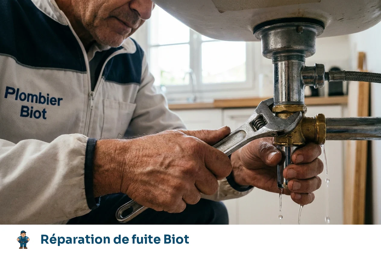 Réparation de fuite à Biot